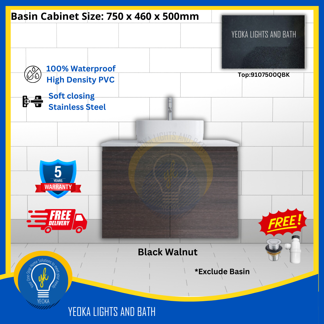 PVC Waterproof Basin Cabinet YKD7103200 (75cm)