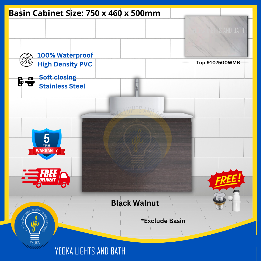 PVC Waterproof Basin Cabinet YKD7103200 (75cm)