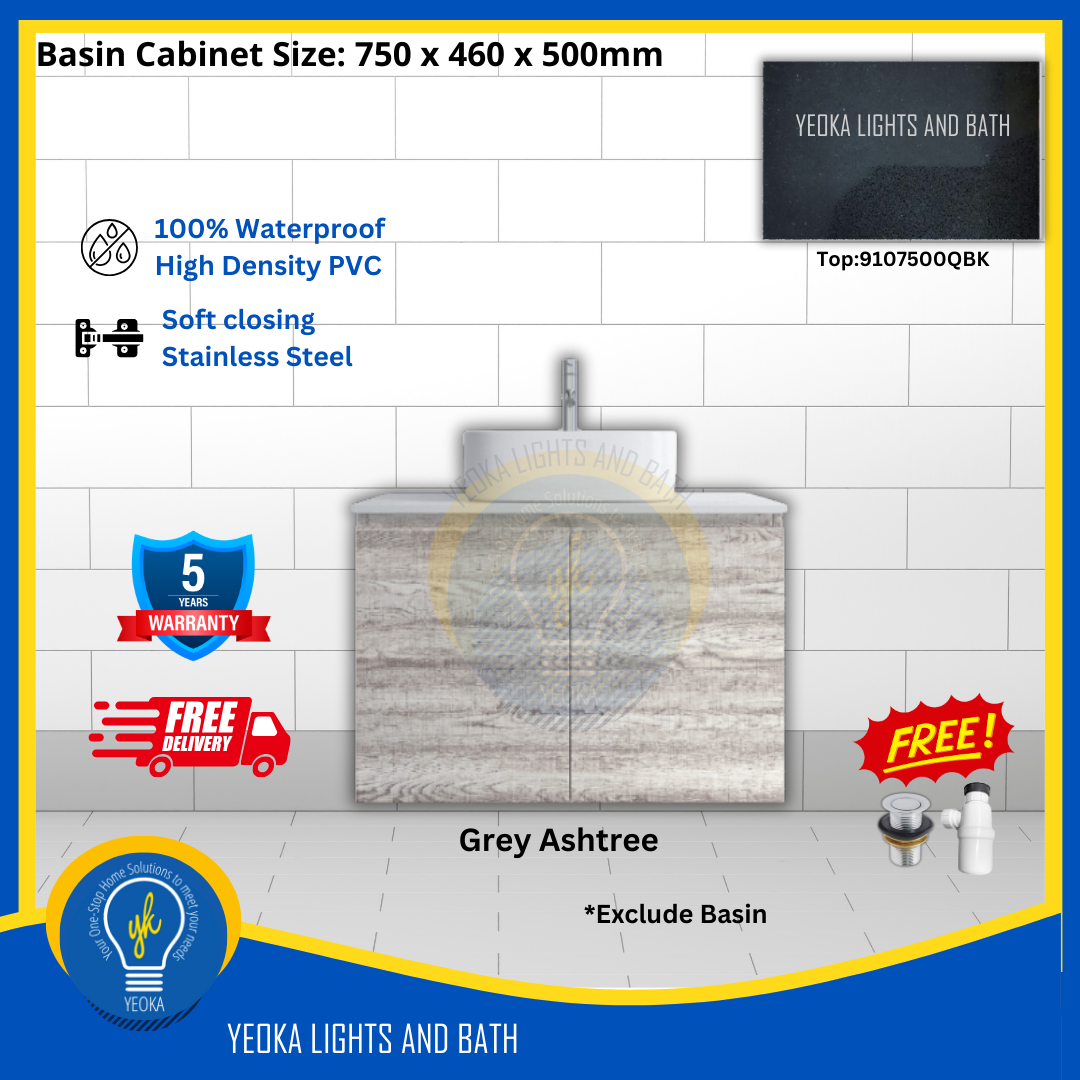 PVC Waterproof Basin Cabinet YKD7103200 (75cm)