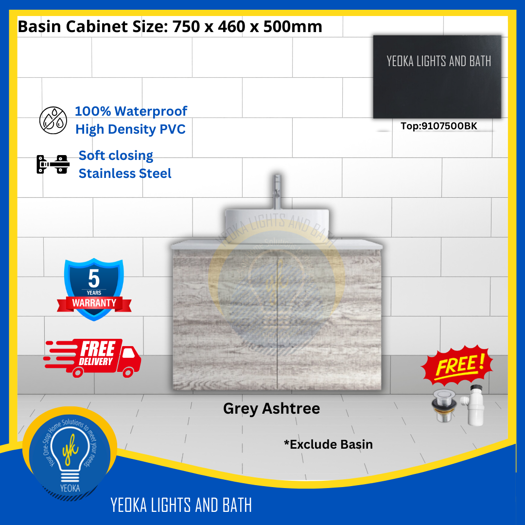 PVC Waterproof Basin Cabinet YKD7103200 (75cm)