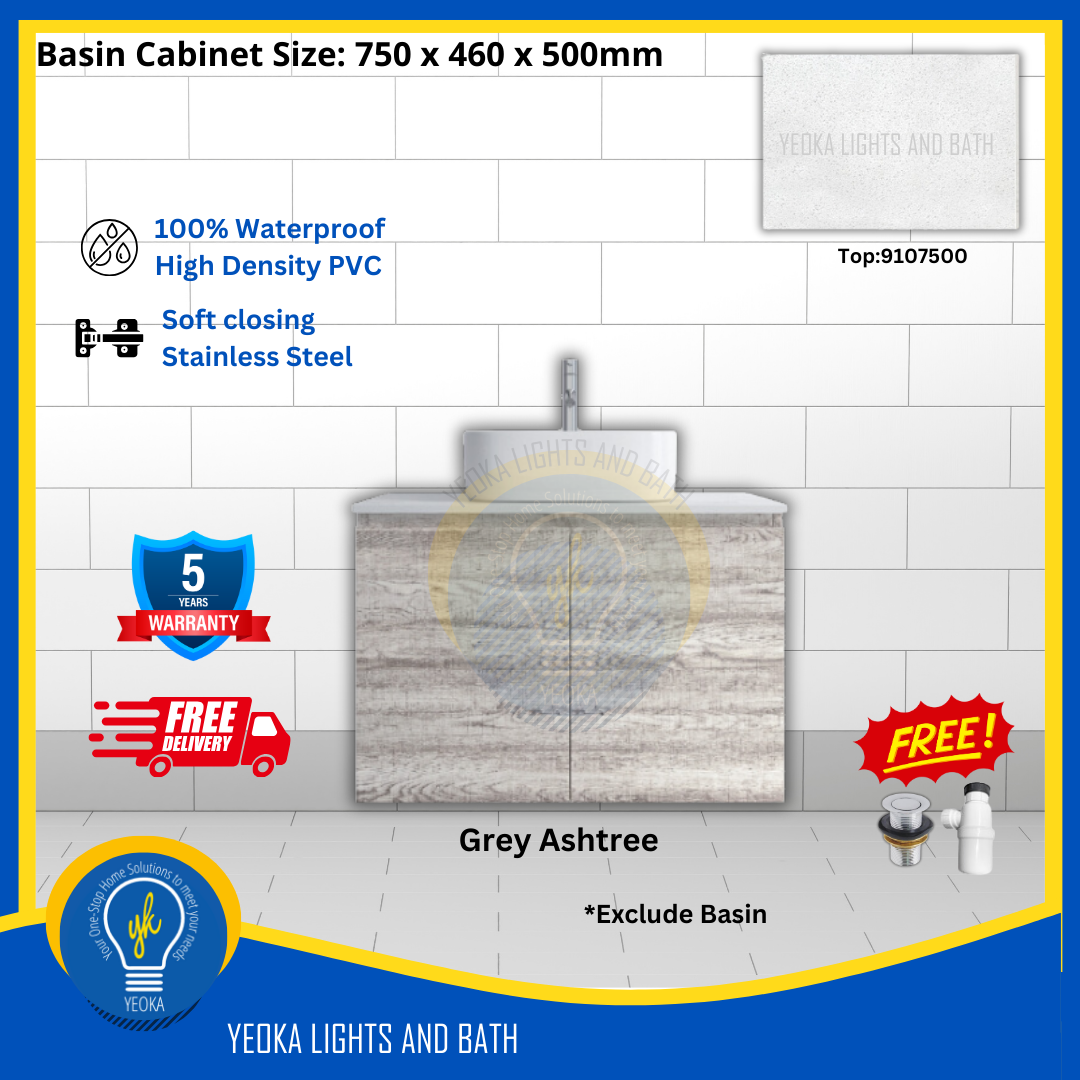 PVC Waterproof Basin Cabinet YKD7103200 (75cm)