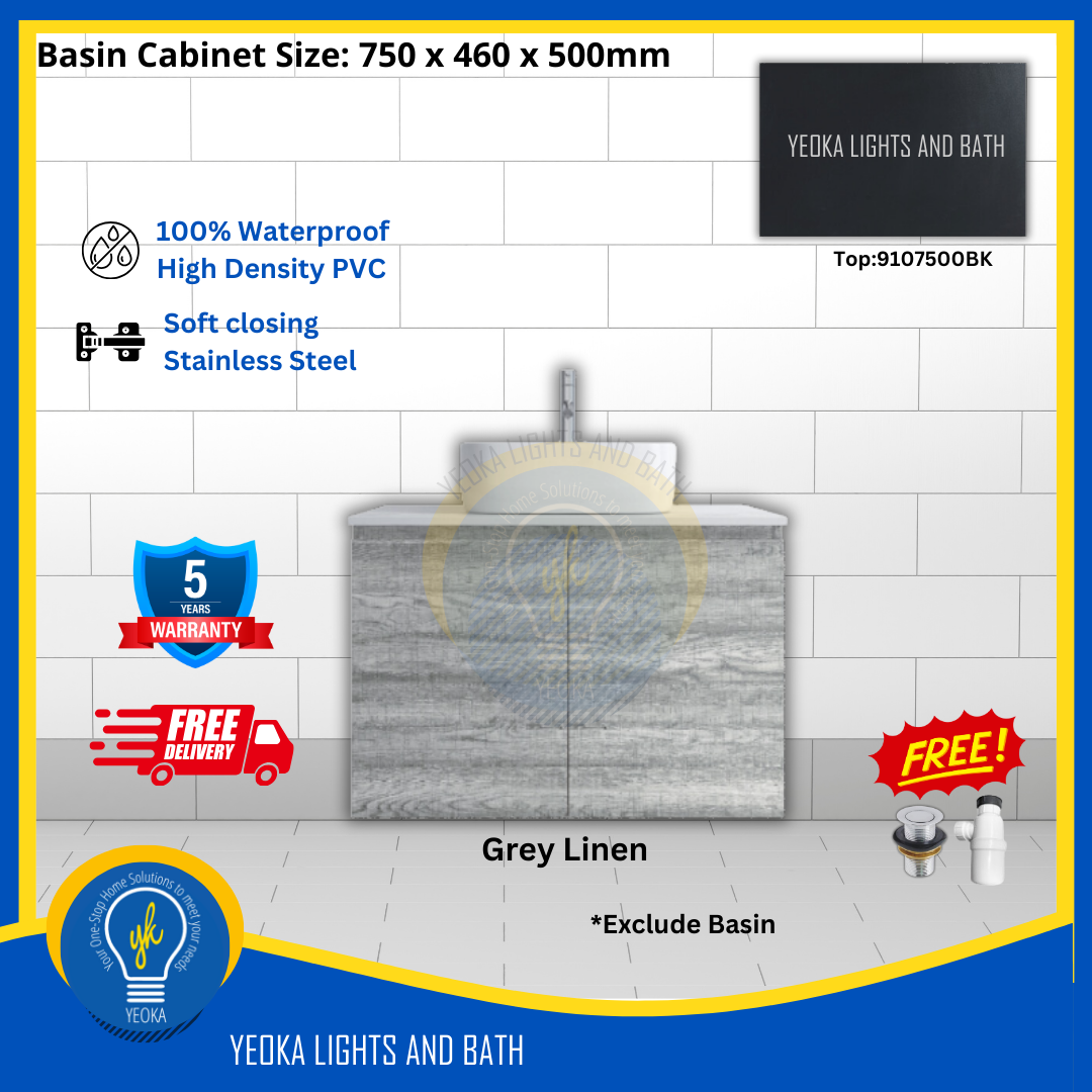 PVC Waterproof Basin Cabinet YKD7103200 (75cm)