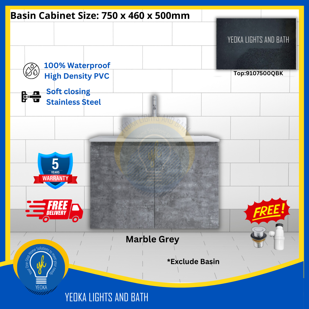 PVC Waterproof Basin Cabinet YKD7103200 (75cm)