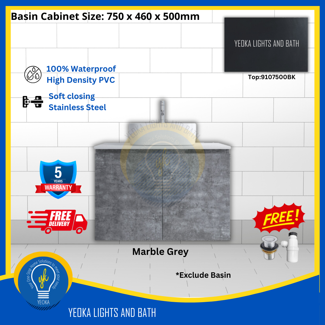 PVC Waterproof Basin Cabinet YKD7103200 (75cm)