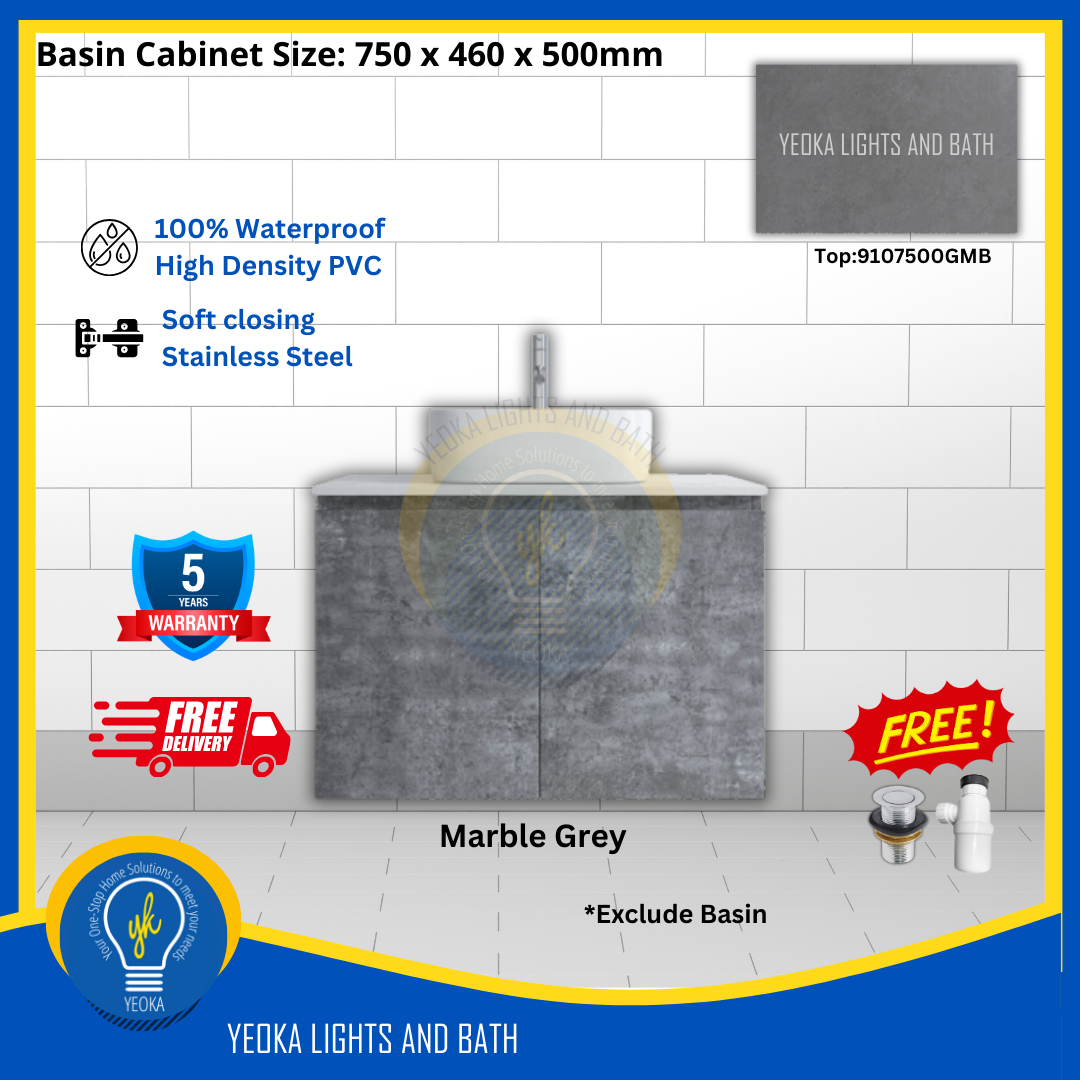 PVC Waterproof Basin Cabinet YKD7103200 (75cm)