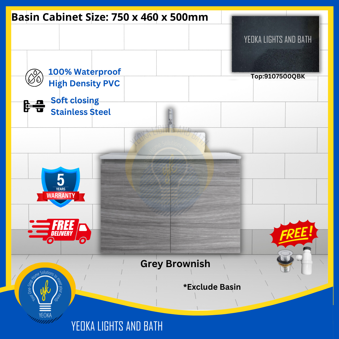 PVC Waterproof Basin Cabinet YKD7103200 (75cm)