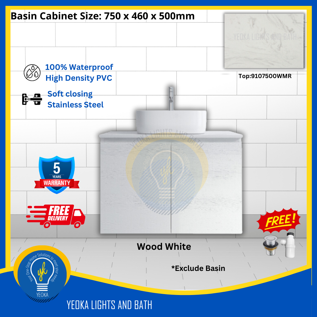 PVC Waterproof Basin Cabinet YKD7103200 (75cm)