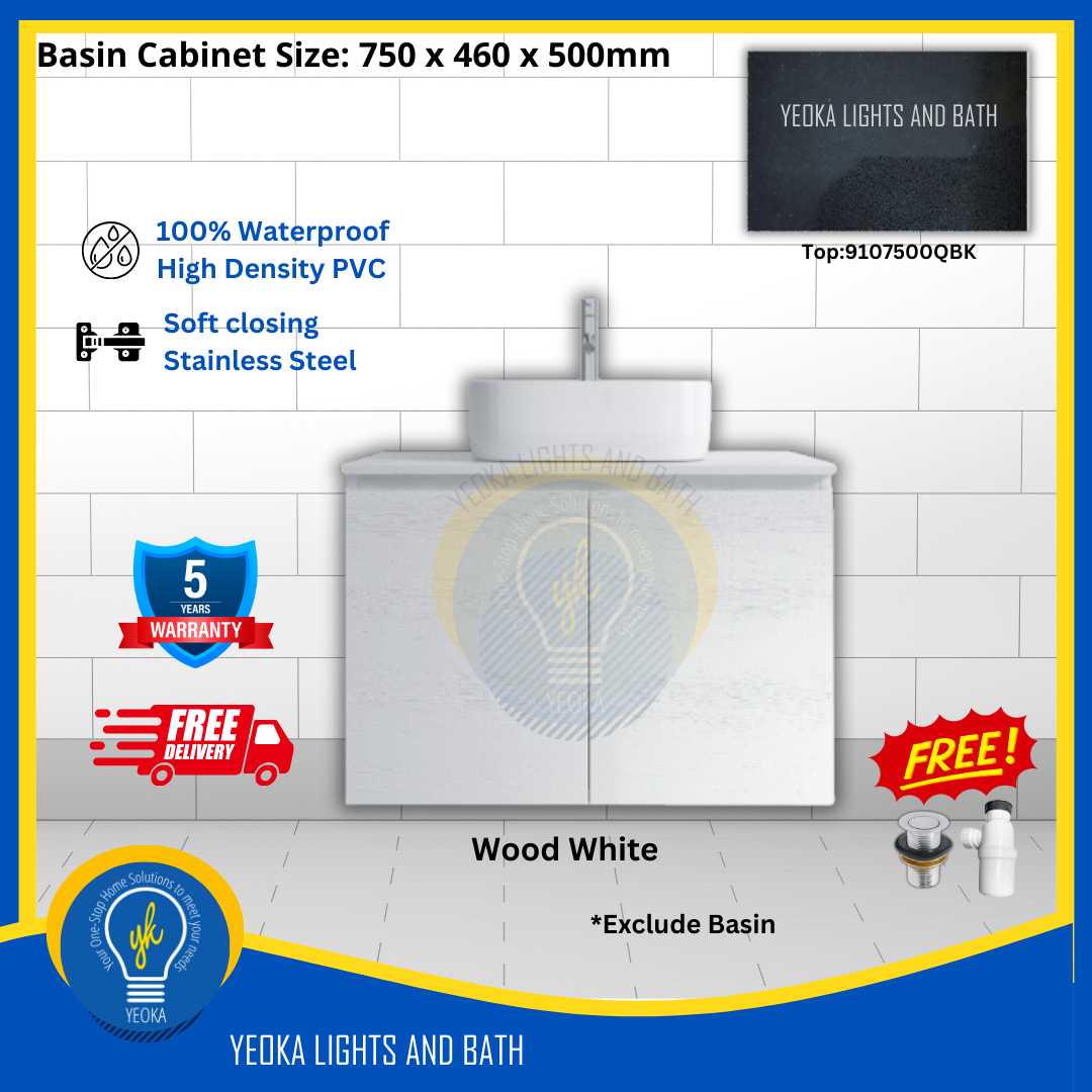 PVC Waterproof Basin Cabinet YKD7103200 (75cm)