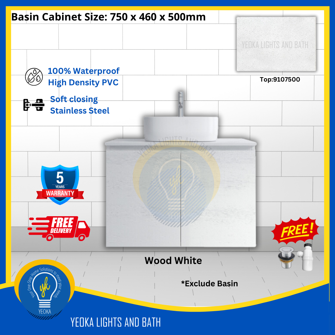 PVC Waterproof Basin Cabinet YKD7103200 (75cm)