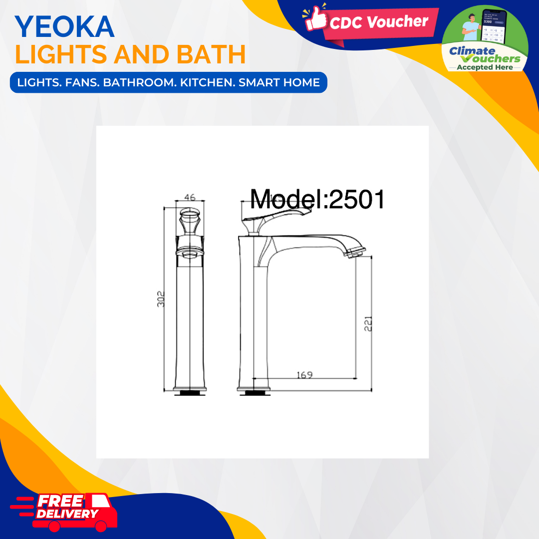 AALTO TALL BASIN MIXER FREDRIKA SERIES 2501 