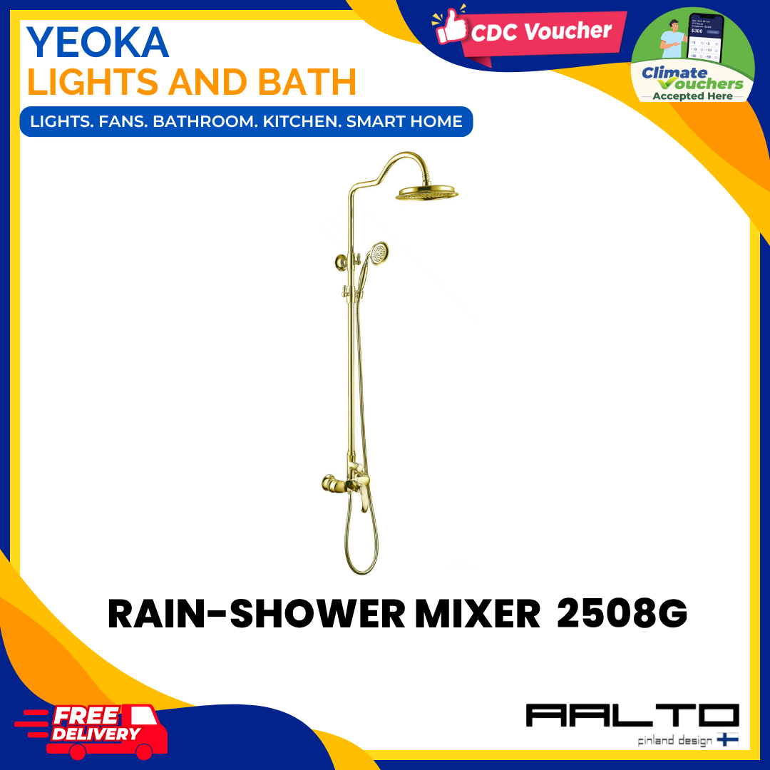 AALTO 2508G Modern Rainshower Mixer Set