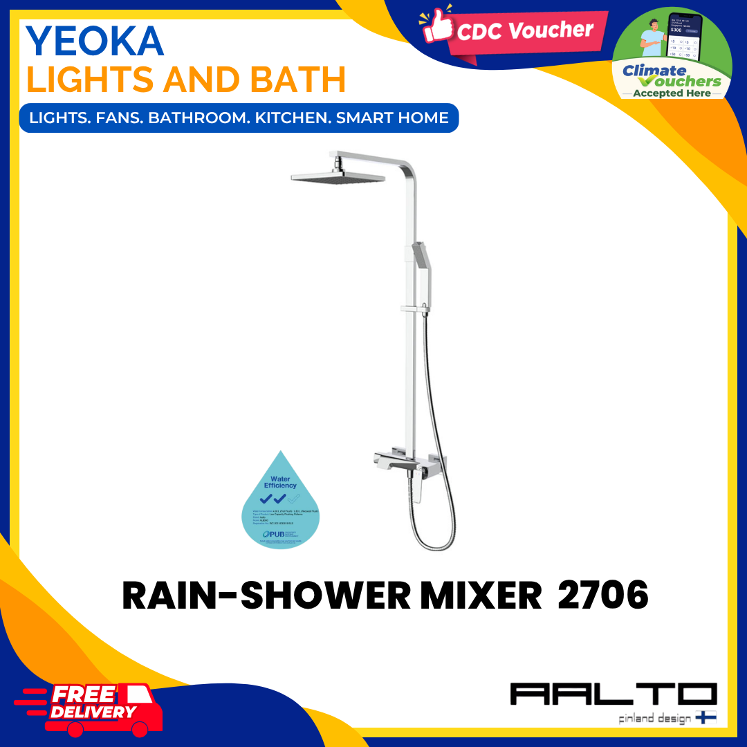 AALTO Modern Rainshower Mixer Set