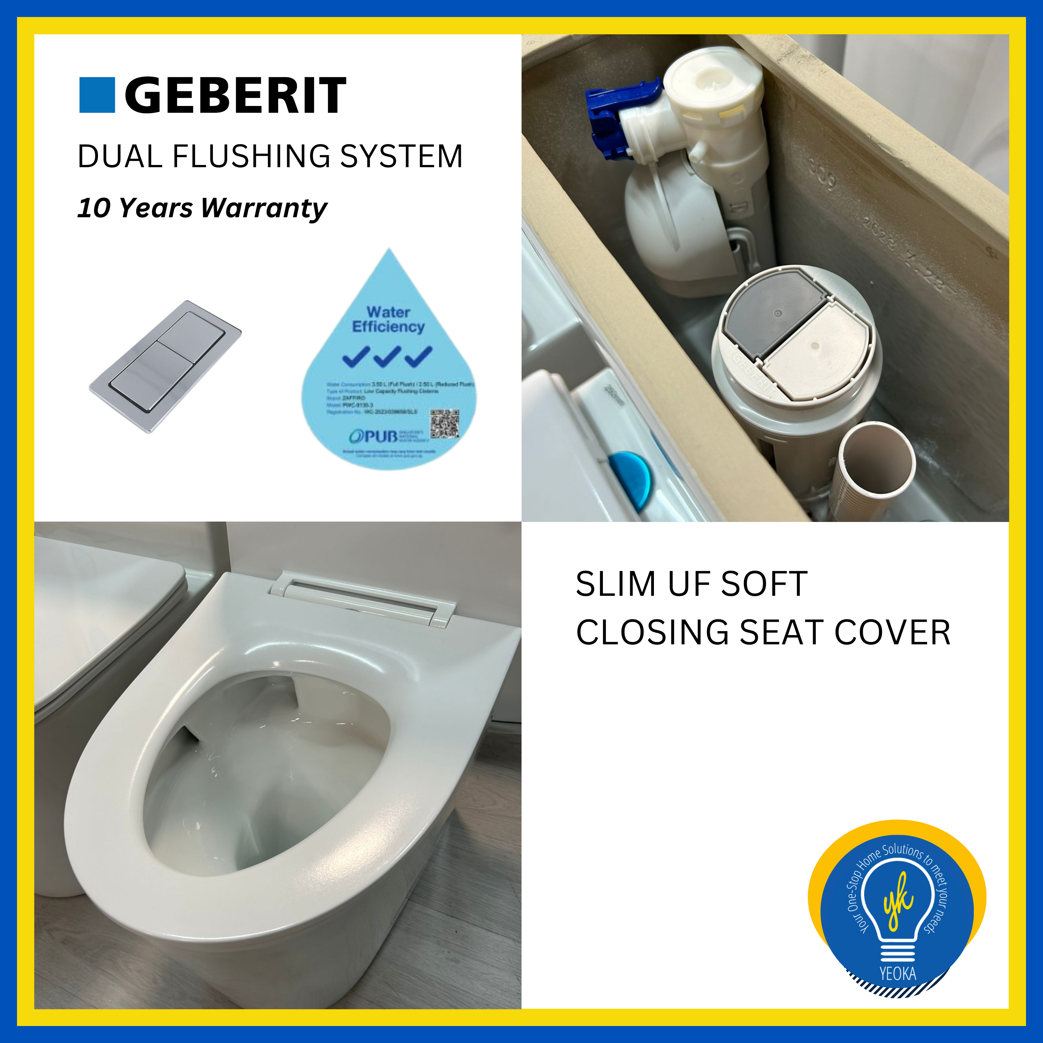 One-Piece Rimless (V-Shape) + Turbo Tornado Toilet Bowl