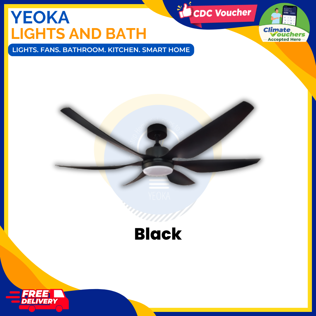 [FREE INSTALLATION] MOWE Kronus 56 Inch Smart Ceiling Fan | DC Motor | Dimmable 3 Tone LED Light 