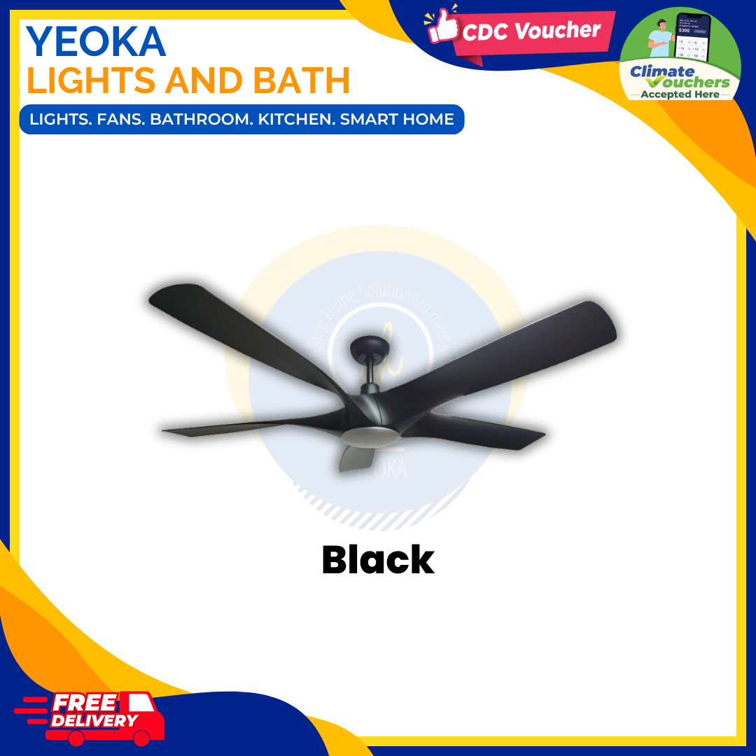 [FREE INSTALLATION] MOWE Kronus 60 Inch Smart Ceiling Fan | DC Motor | Dimmable 3 Tone LED Light 