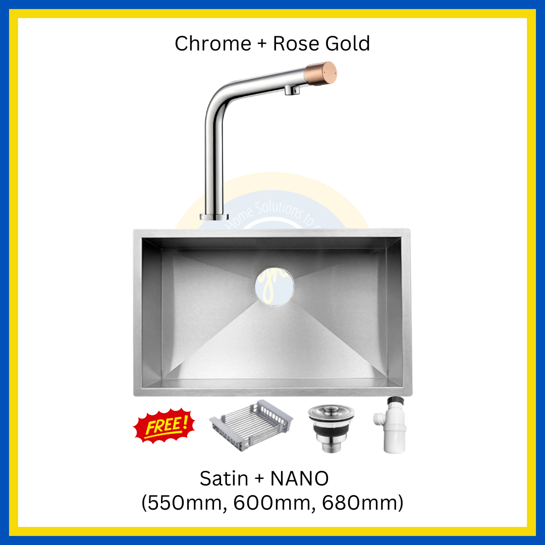 "MIX & MATCH" (1+1) NANO Kitchen Sink + Kitchen Sink Mixer Tap