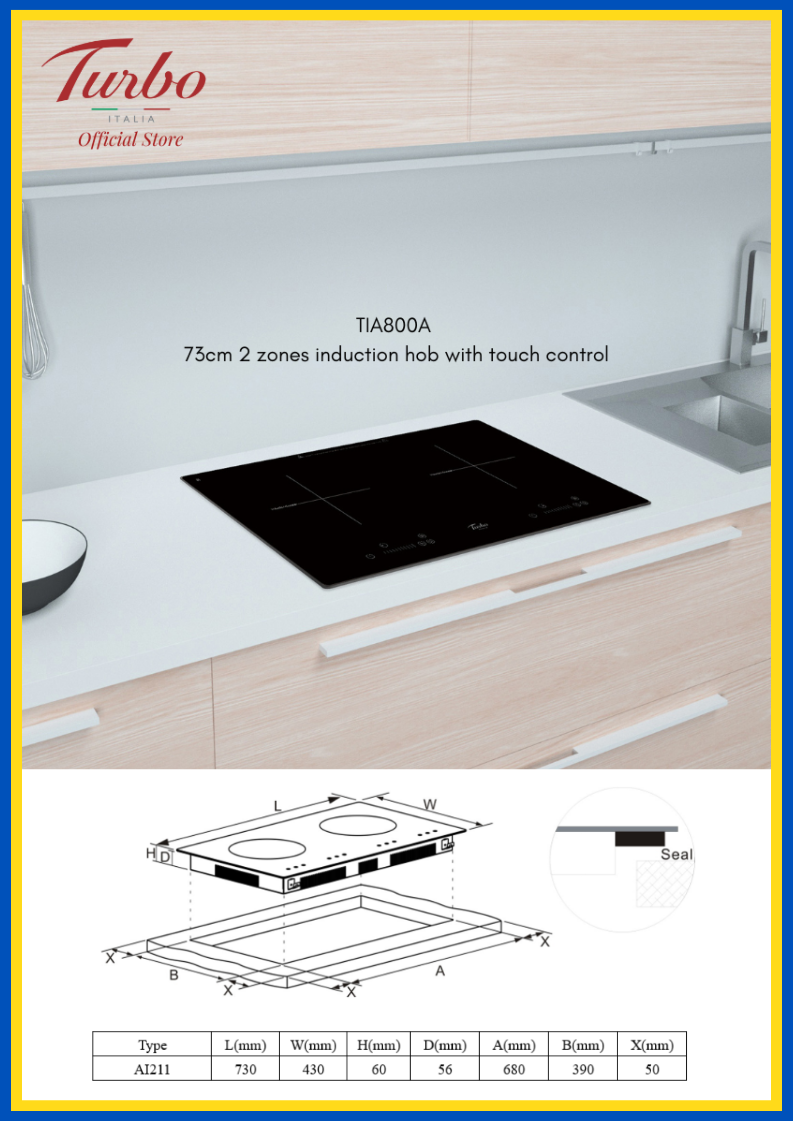 TURBO Induction Hob + Hood Bundle (NEW YEAR PROMOTION)