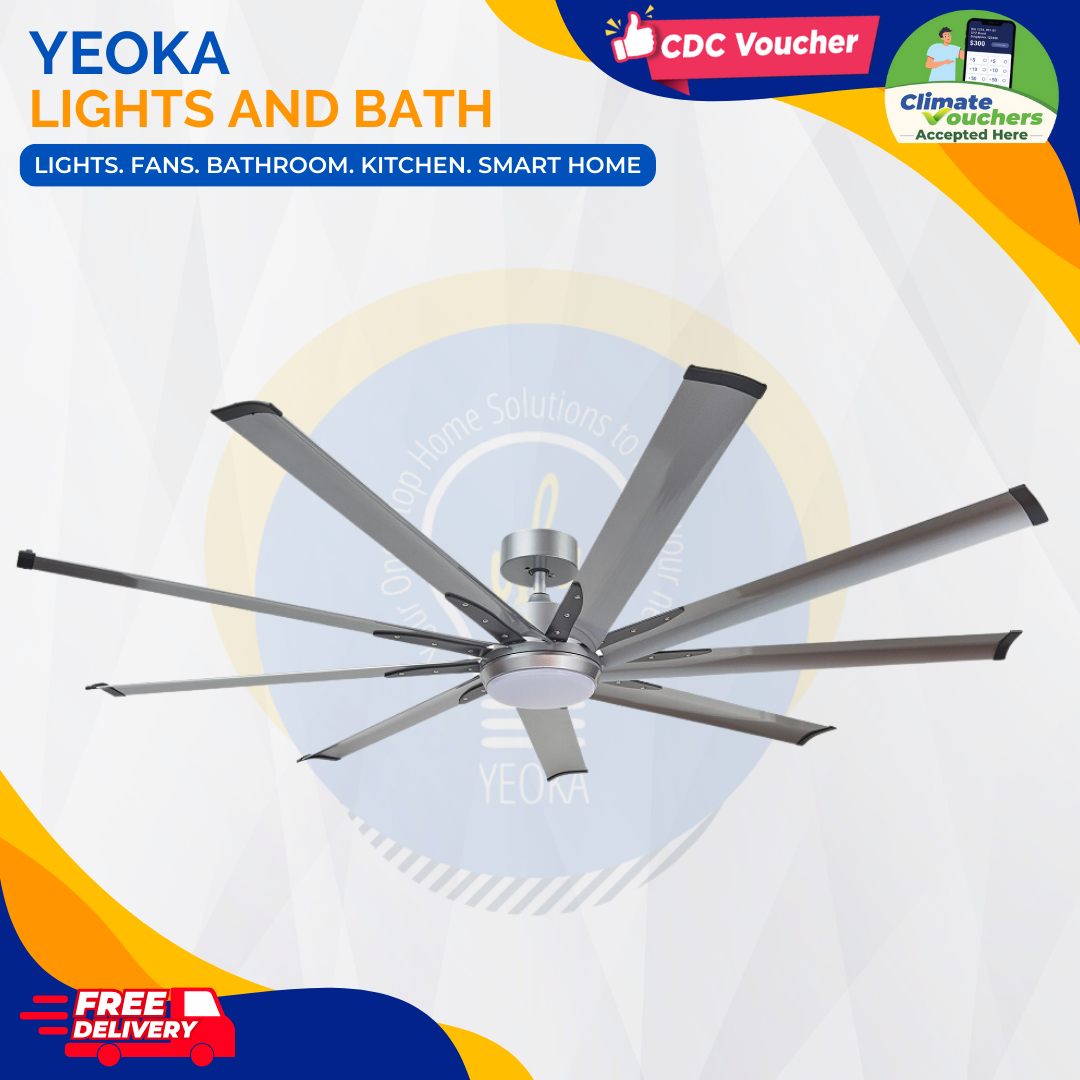 FANCO Ceiling Fan E-LITE DC Motor (48"/52"/60"/72") with 3 Tone LED Light Kit