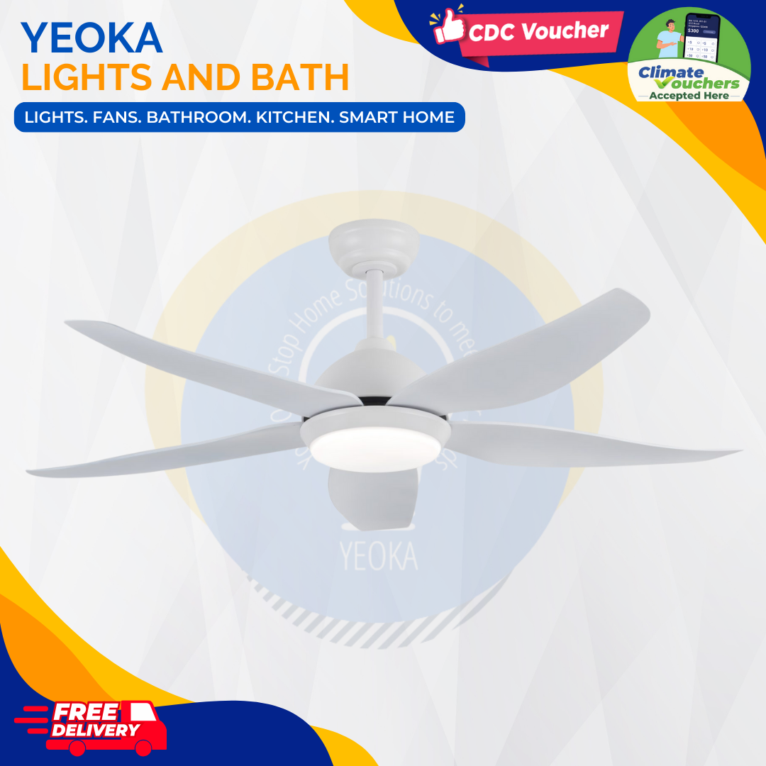 FANCO Ceiling Fan GALAXY 5 DC Motor (38"/48"/56') with 24W 3 Tone LED Light Kit