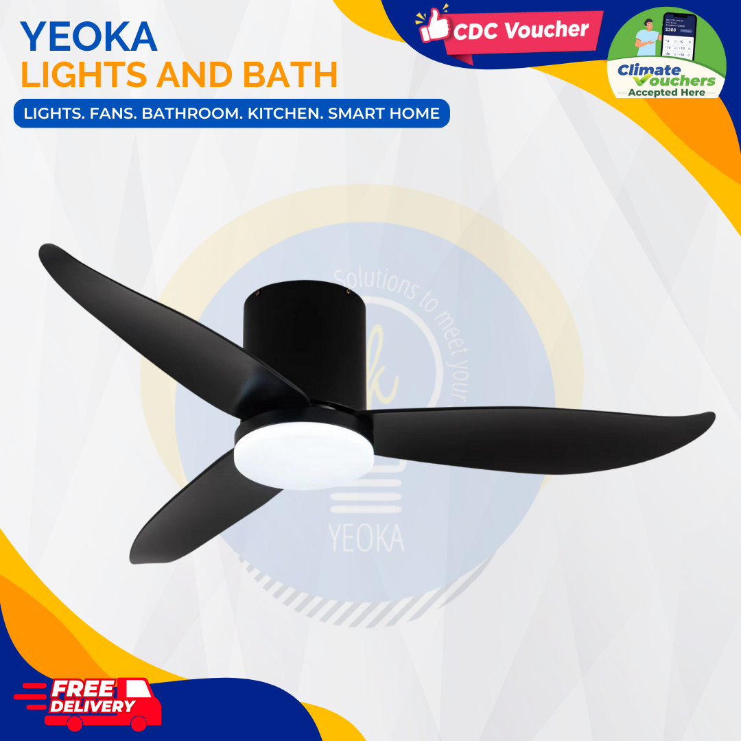 FANCO Ceiling Fan RITO 3 DC Motor (46"/52') with 3 Tone LED Light Kit + SMART WIFI Control (Optional)