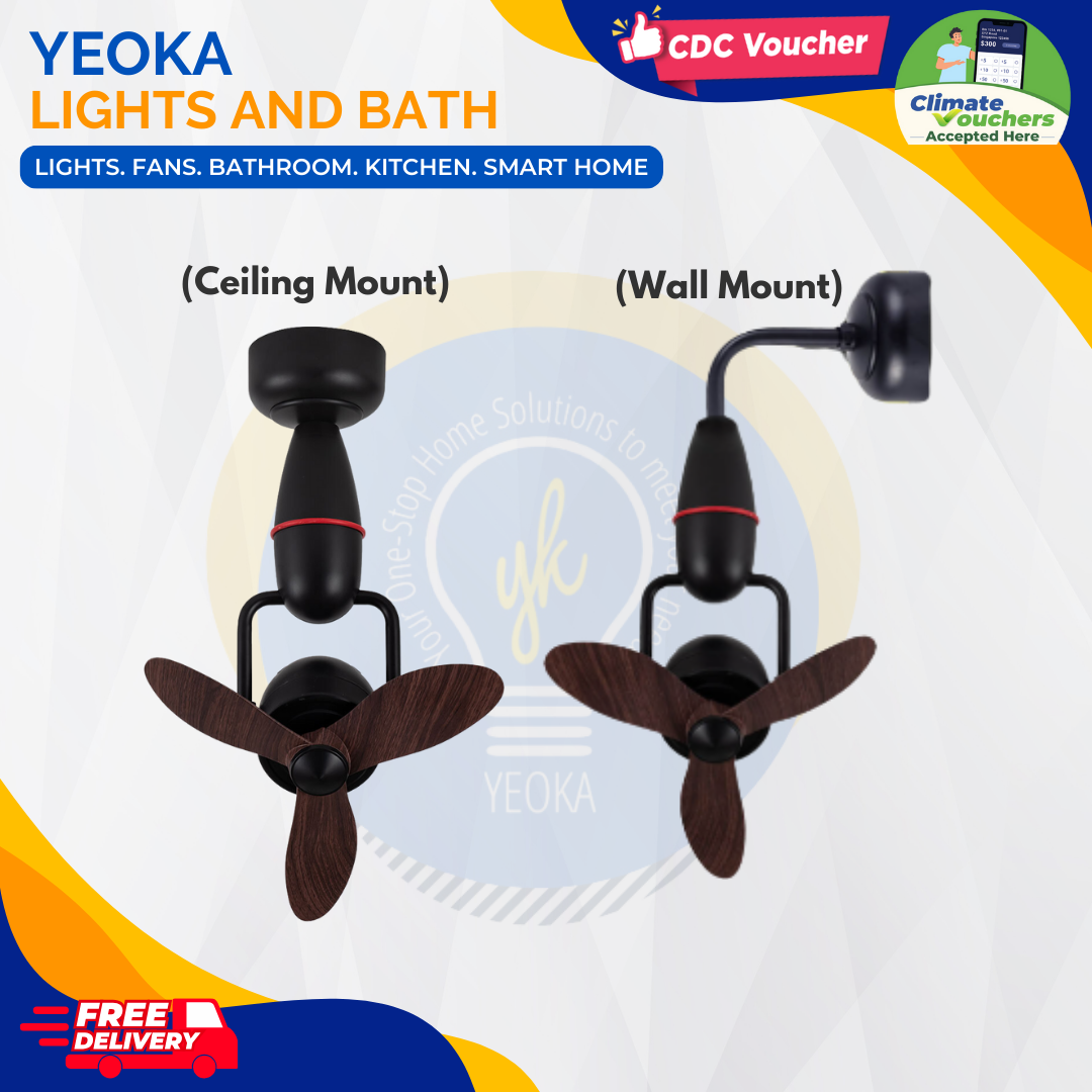 FANCO Ceiling Fan NANO DC Motor Corner Fan (16")