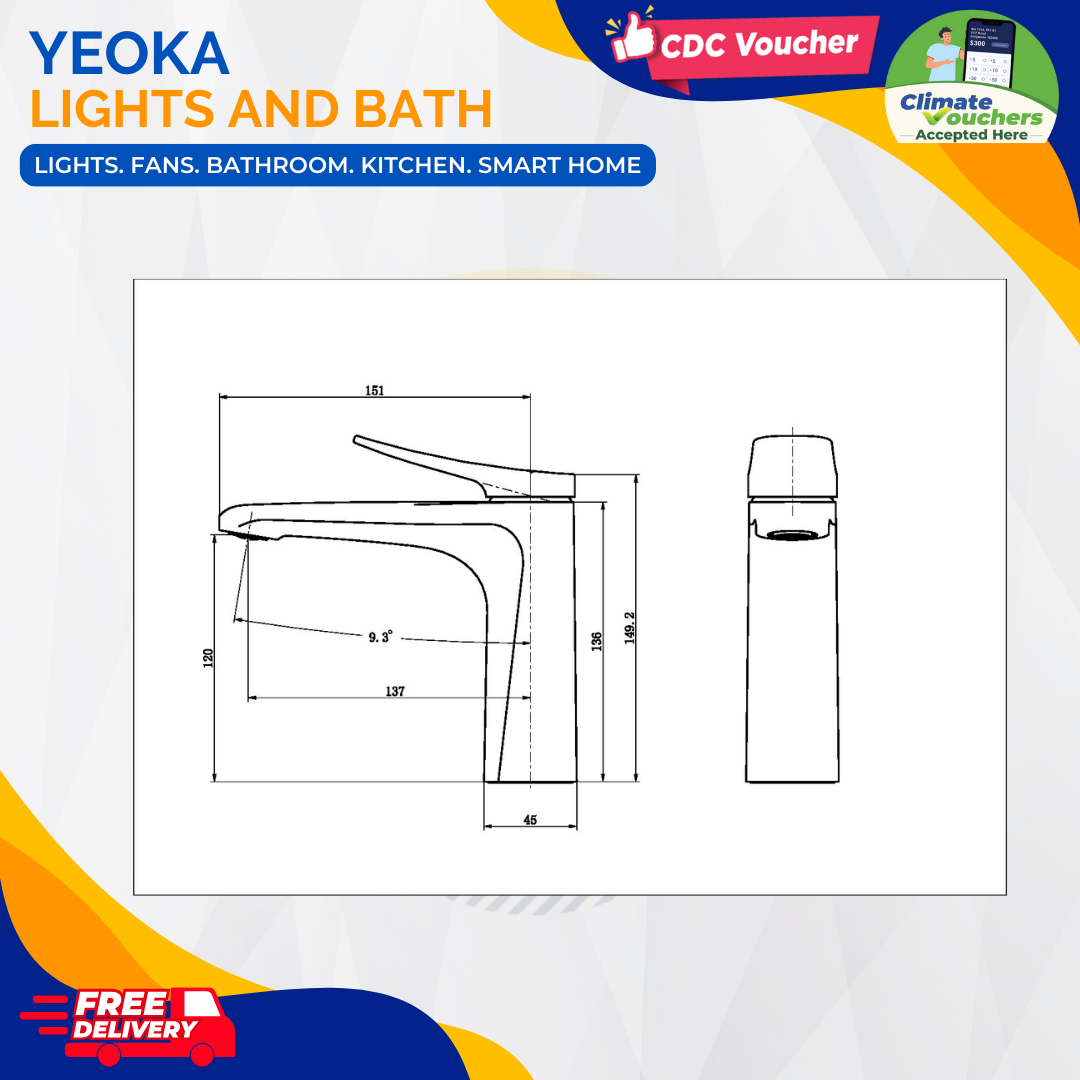 AALTO BASIN MIXER EERO SERIES 3102GM