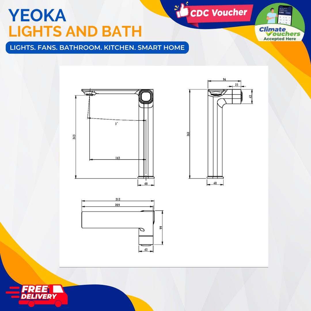 AALTO TALL BASIN MIXER PIANO SERIES 3501