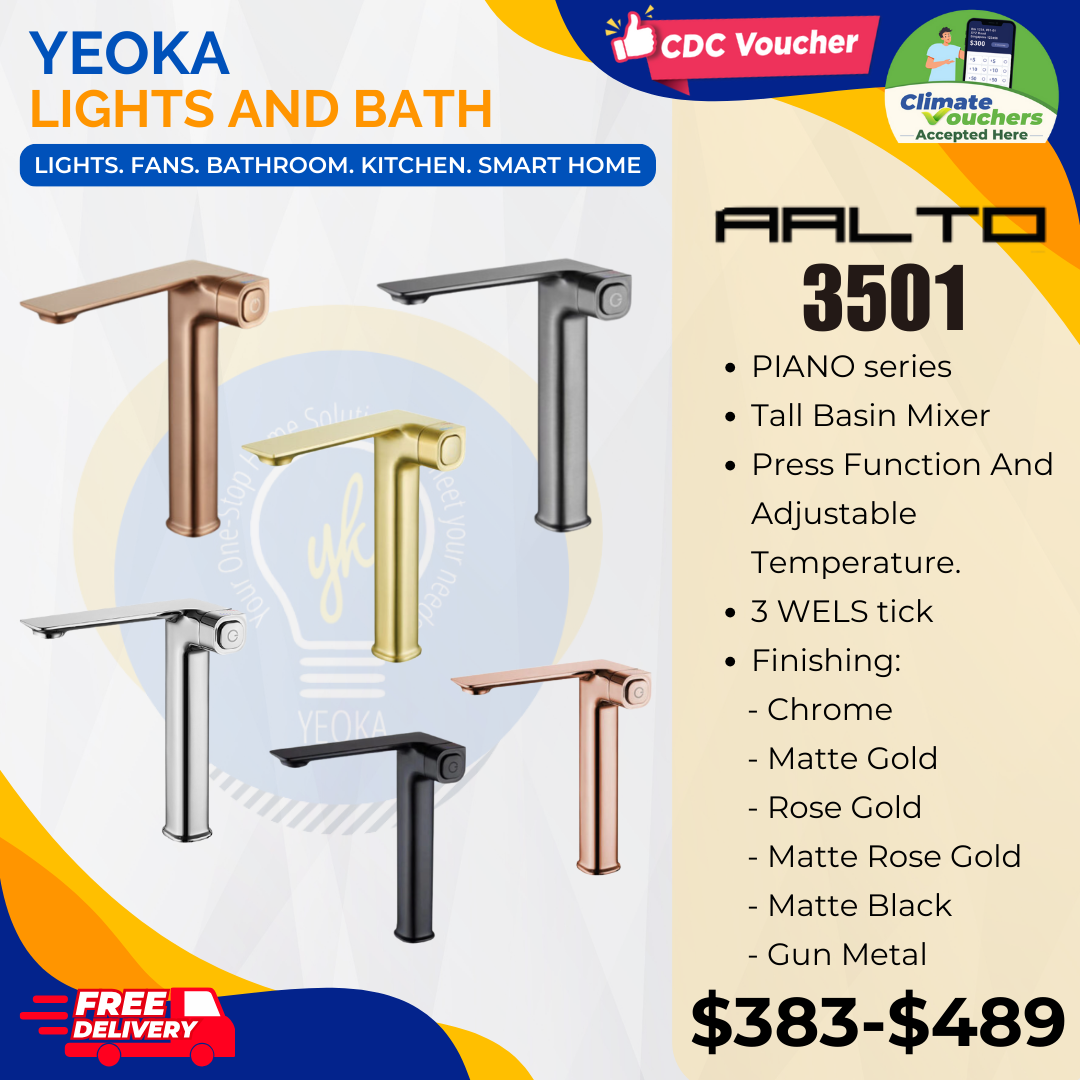 AALTO TALL BASIN MIXER PIANO SERIES 3501