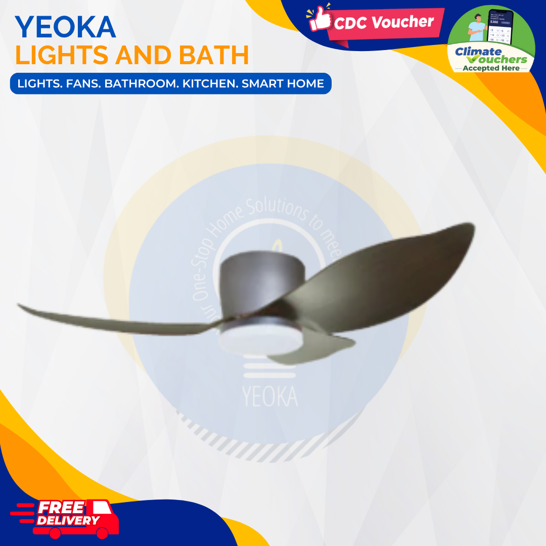 MISTRAL Ceiling Fan SOLAR Series 36/46 inch| 3 Blade ABS, DC Motor, Remote Control, 3 Light Colours