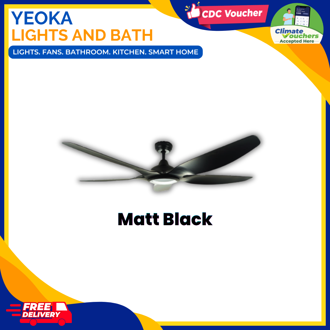 [FREE INSTALLATION] MOWE Melbourne Smart Ceiling Fan | DC Motor | Dimmable 3 Tone LED Light | 48"/62"