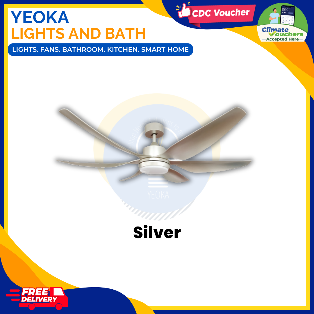 [FREE INSTALLATION] MOWE Kronus 56 Inch Smart Ceiling Fan | DC Motor | Dimmable 3 Tone LED Light 