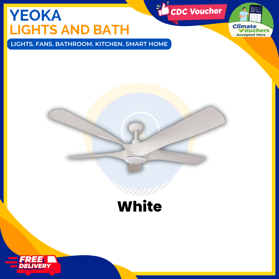 [FREE INSTALLATION] MOWE Kronus 60 Inch Smart Ceiling Fan | DC Motor | Dimmable 3 Tone LED Light 