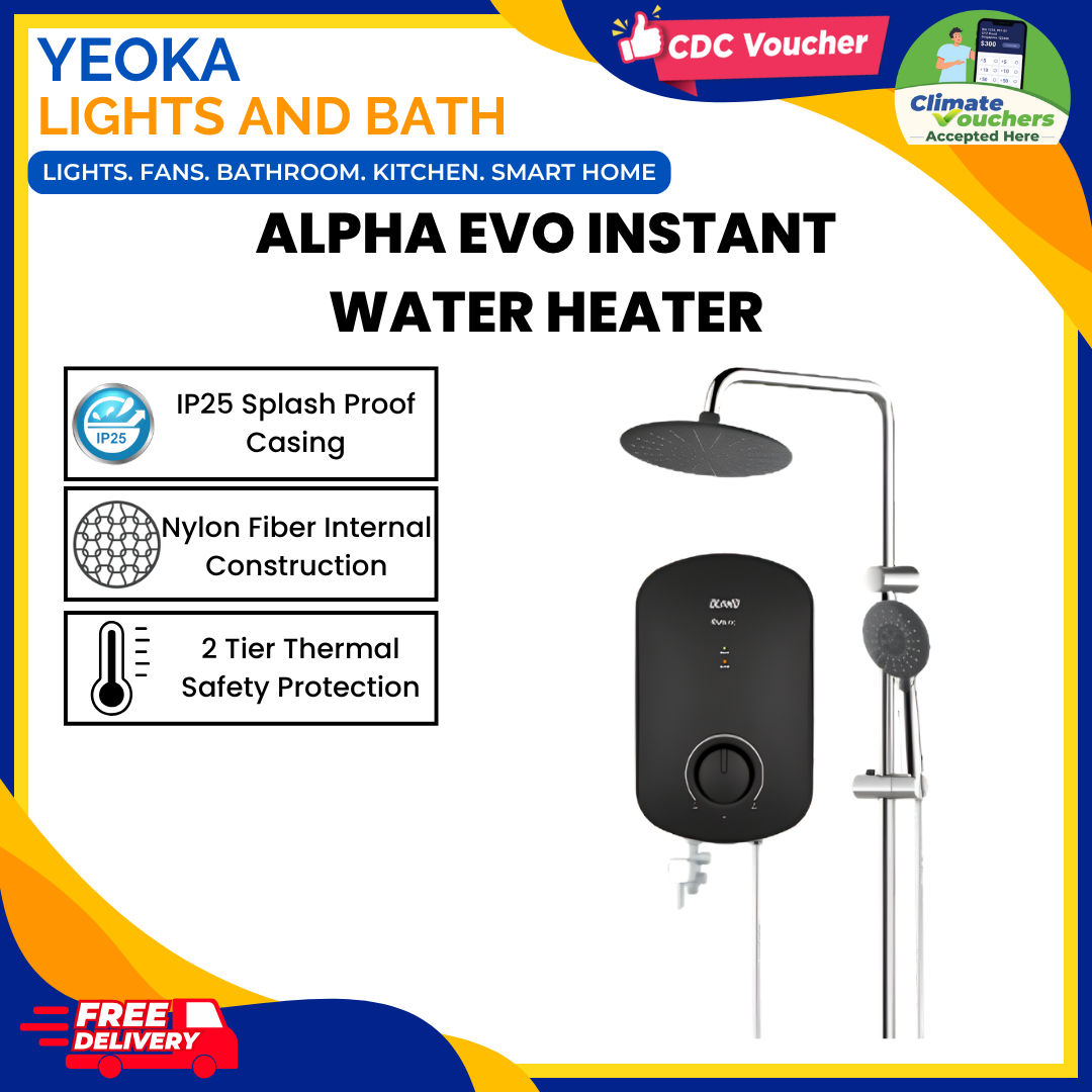 ALPHA Evo Instant Heater + Rainshower/Handshower Set