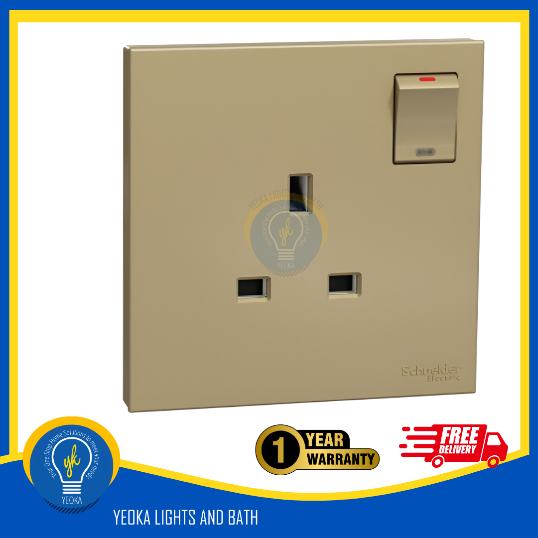 SCHNEIDER AvatarOn C with Fluorescent Locator Electrical Socket (3 Colors)