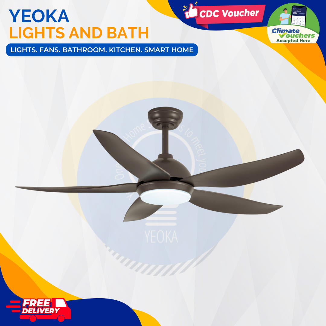 FANCO Ceiling Fan GALAXY 5 DC Motor (38"/48"/56') with 24W 3 Tone LED Light Kit