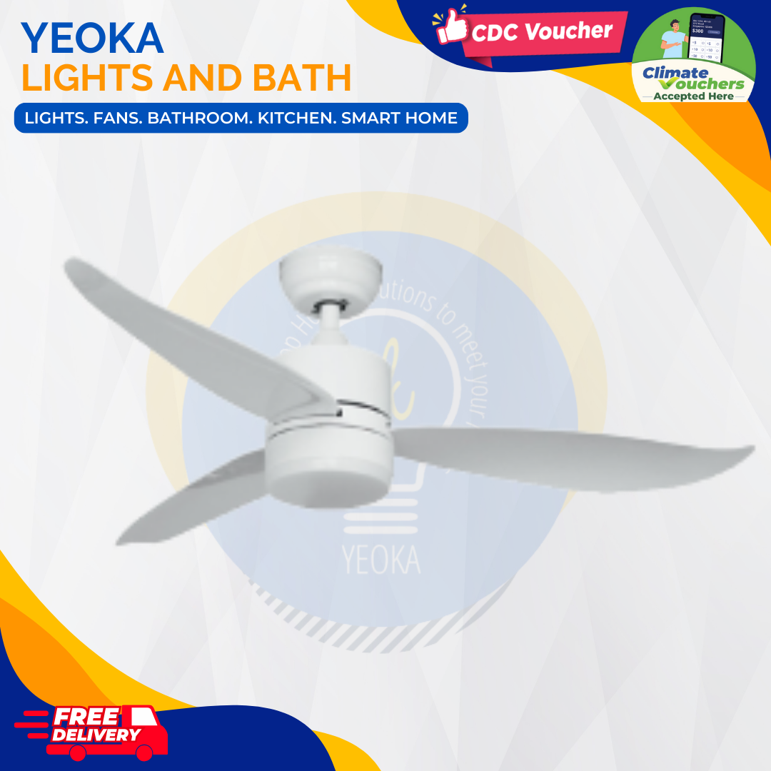 FANCO Ceiling Fan F-STAR DC Motor (36"/46"/52') with 3 Tone LED Light Kit