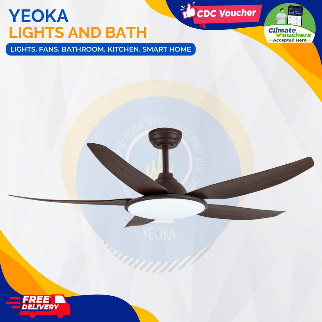 FANCO Ceiling Fan TRIBUTO DC Motor (46"/56") with 36W 3 Tone LED Light Kit