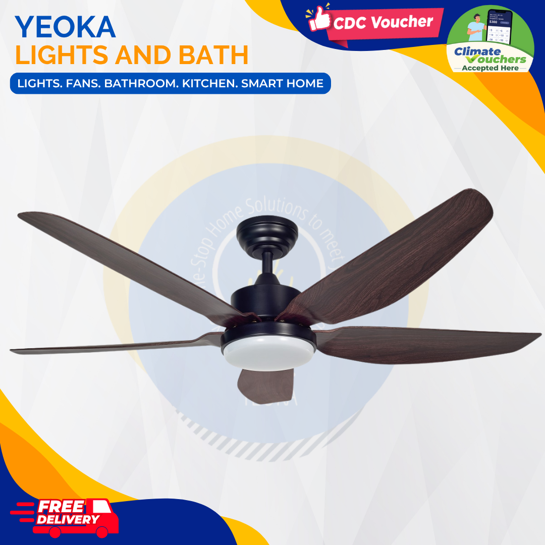 AEROAIR Ceiling Fan AA-528i DC Motor | (48"/56") with 3 Tone LED Light Kit + Remote Control