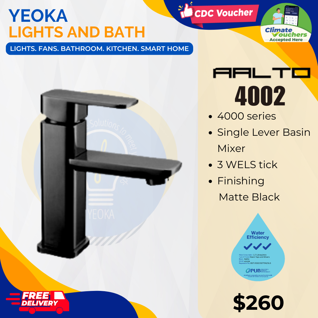 AALTO SINGLE LEVER BASIN MIXER 4000 SERIES 4002