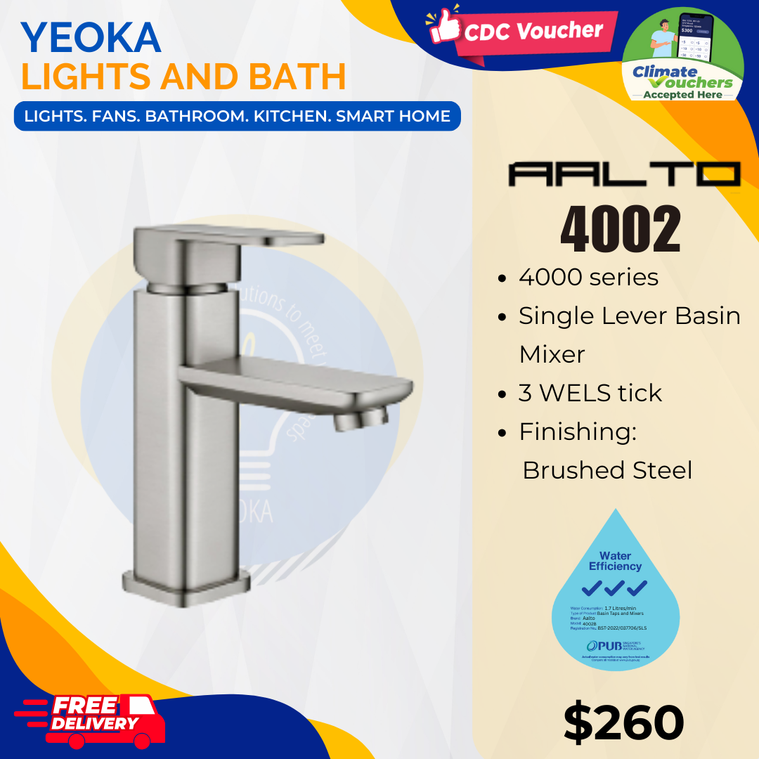 AALTO SINGLE LEVER BASIN MIXER 4000 SERIES 4002