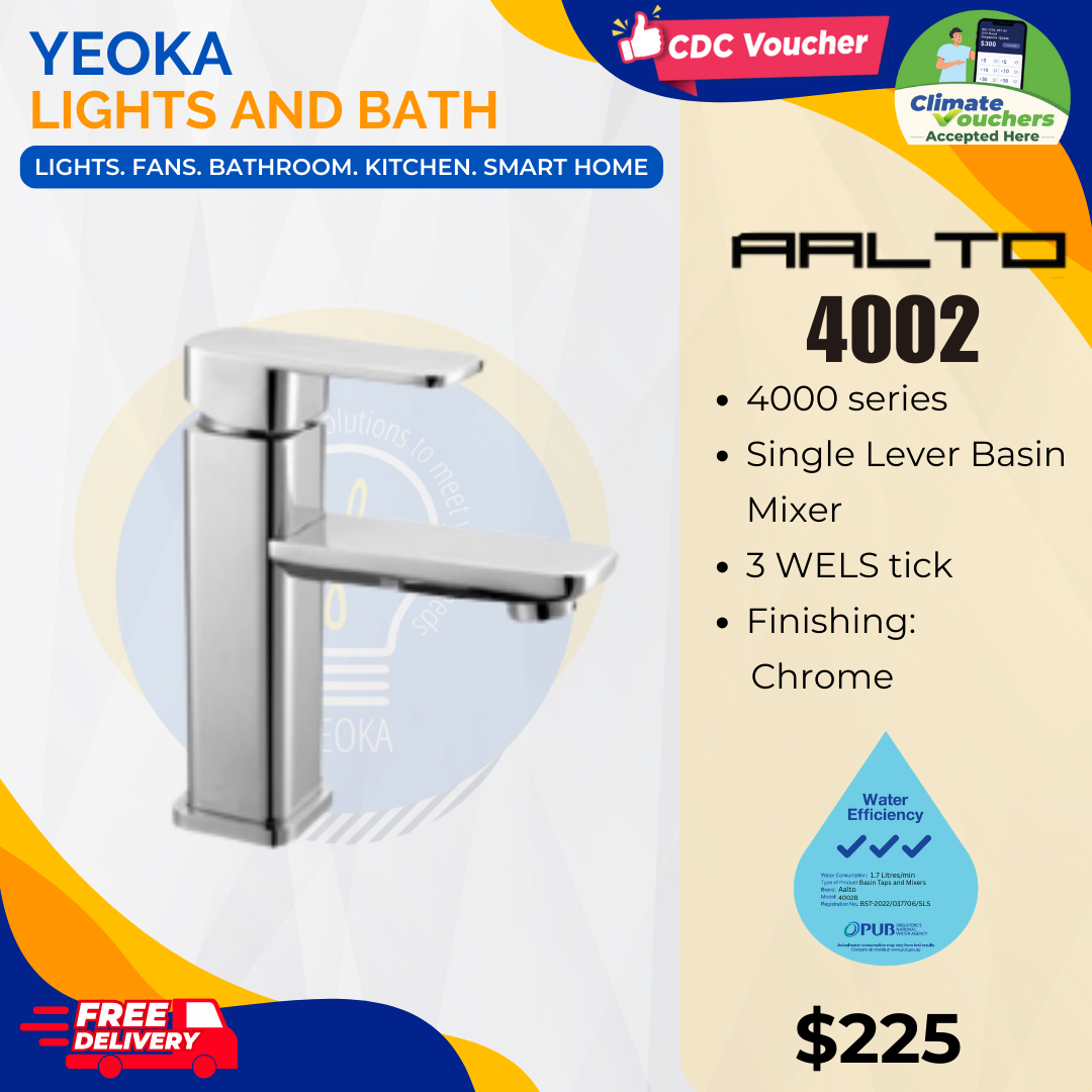 AALTO SINGLE LEVER BASIN MIXER 4000 SERIES 4002