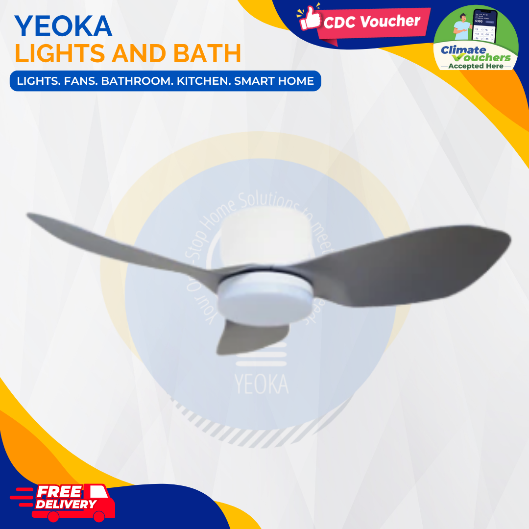 MISTRAL Ceiling Fan SOLAR Series 36/46 inch| 3 Blade ABS, DC Motor, Remote Control, 3 Light Colours