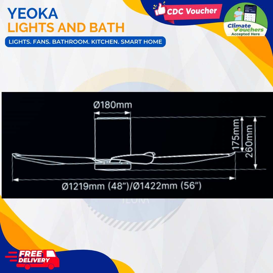 ALASKA Ceiling Fan Starason (48"/56")