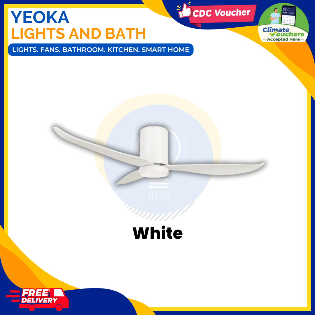 [FREE INSTALLATION] MOWE Helios 3 Smart Ceiling Fan | DC Motor | Dimmable 3 Tone LED Light | 36"/46"/52"