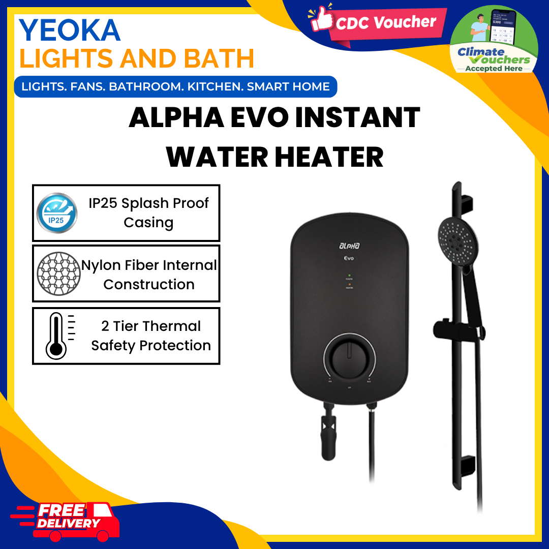 ALPHA Evo Instant Heater + Rainshower/Handshower Set