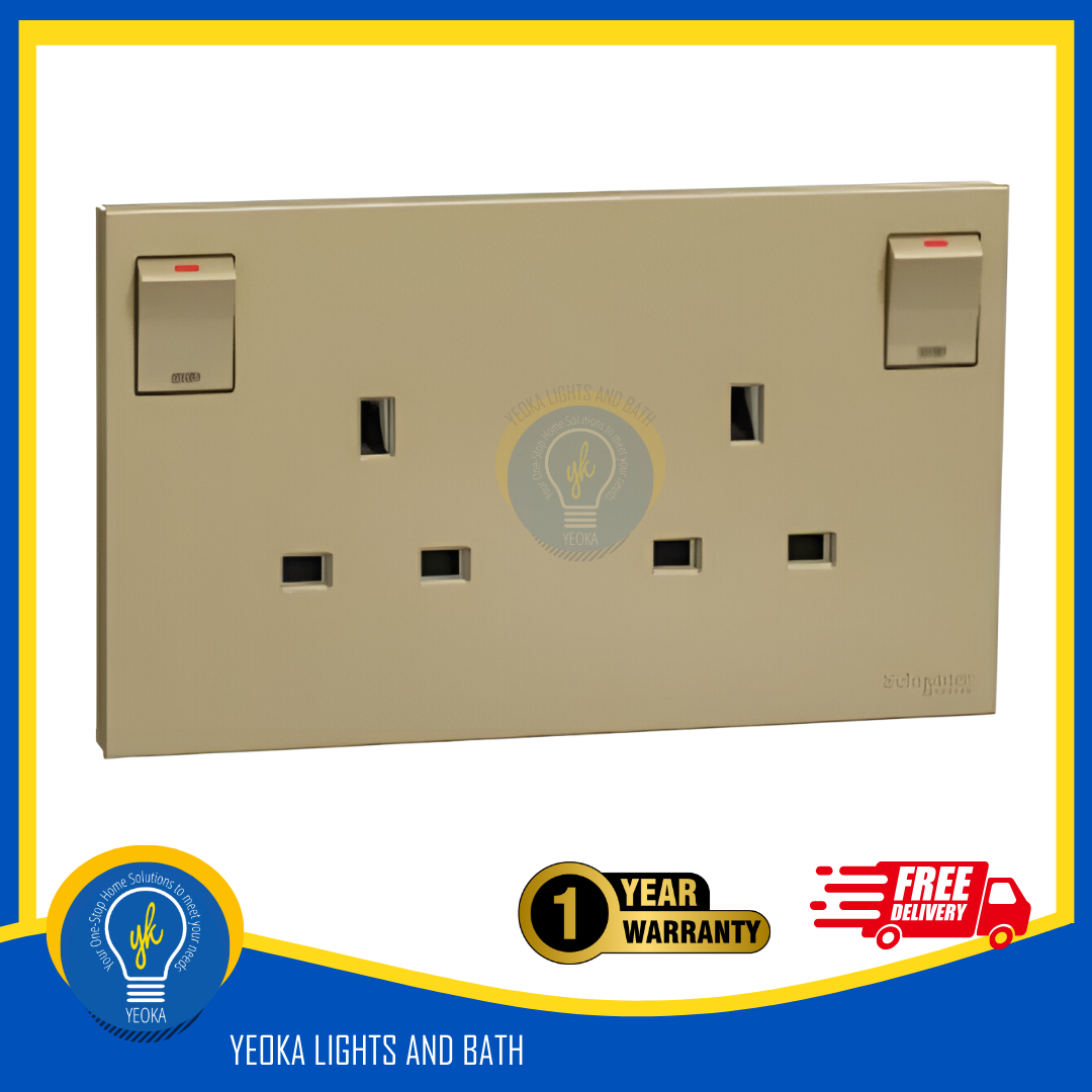 SCHNEIDER AvatarOn C with Fluorescent Locator Electrical Socket (3 Colors)