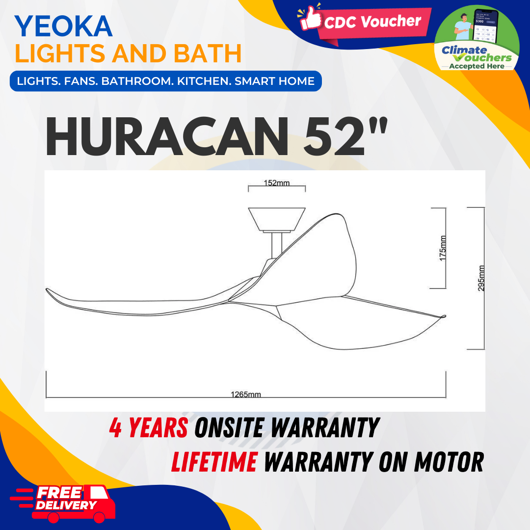 FANCO Ceiling Fan HURACAN DC Motor (52")