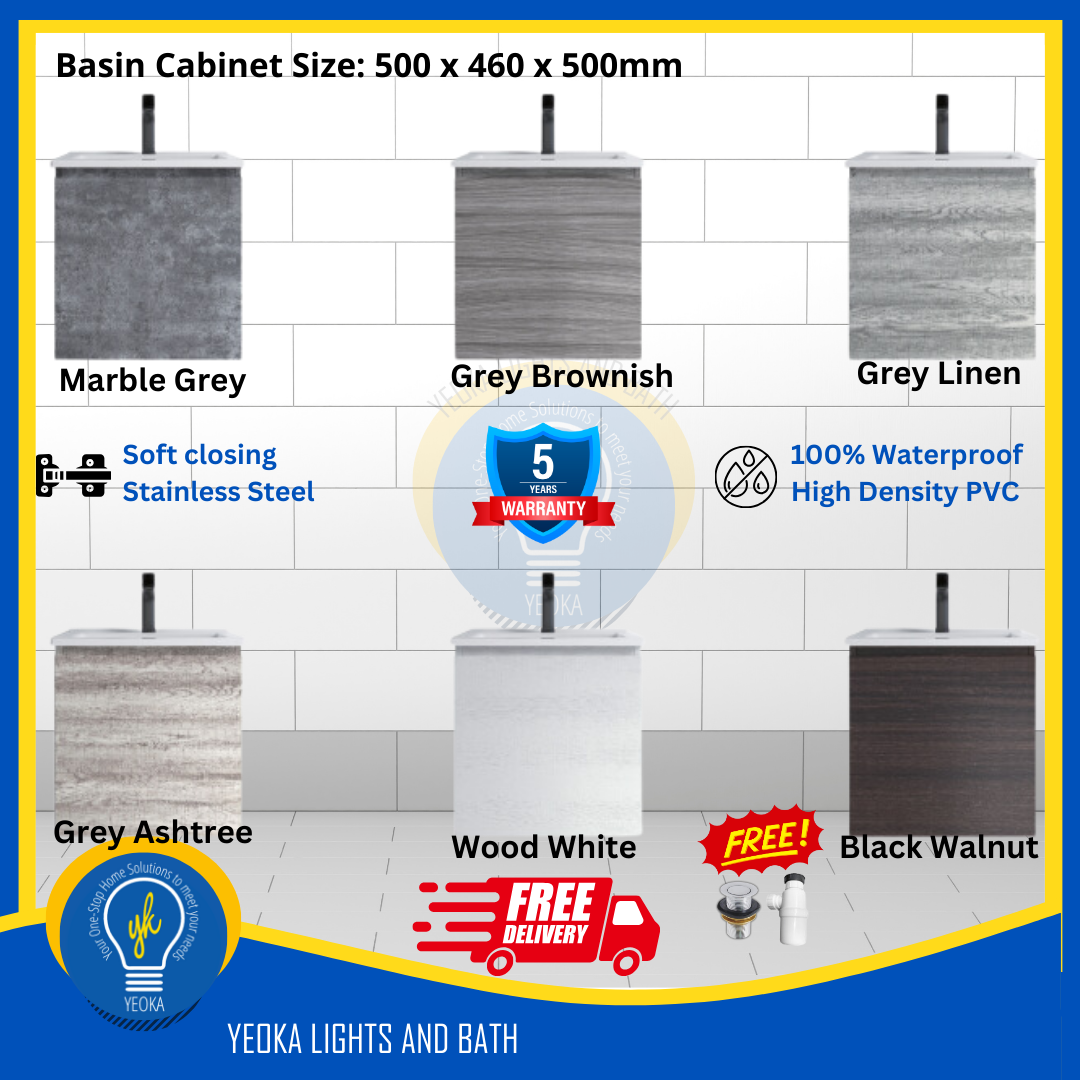 PVC Waterproof Basin Cabinet YKD5103200 (50cm)