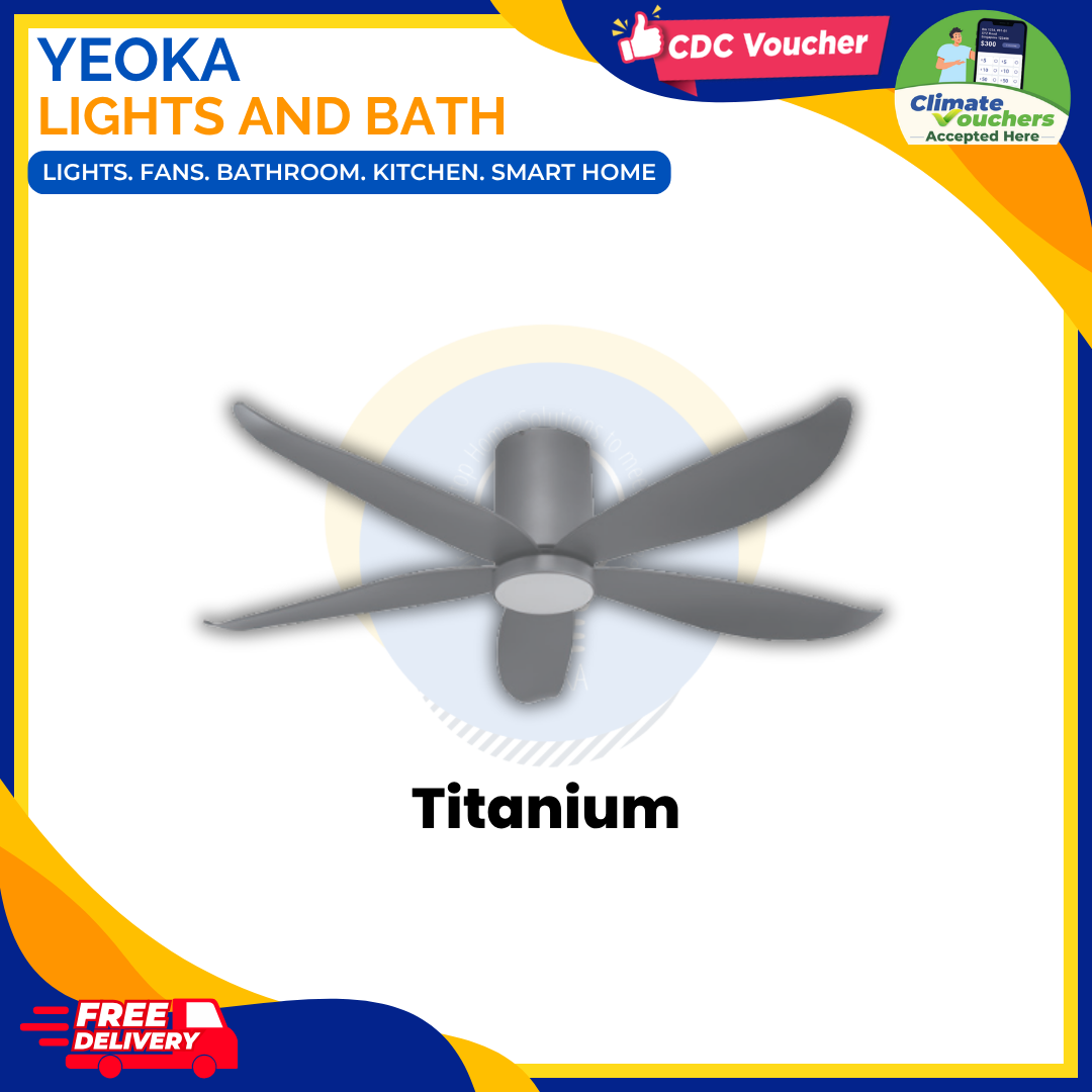 [FREE INSTALLATION] MOWE Helios 5 Smart Ceiling Fan | DC Motor | Dimmable 3 Tone LED Light | 48"/54"