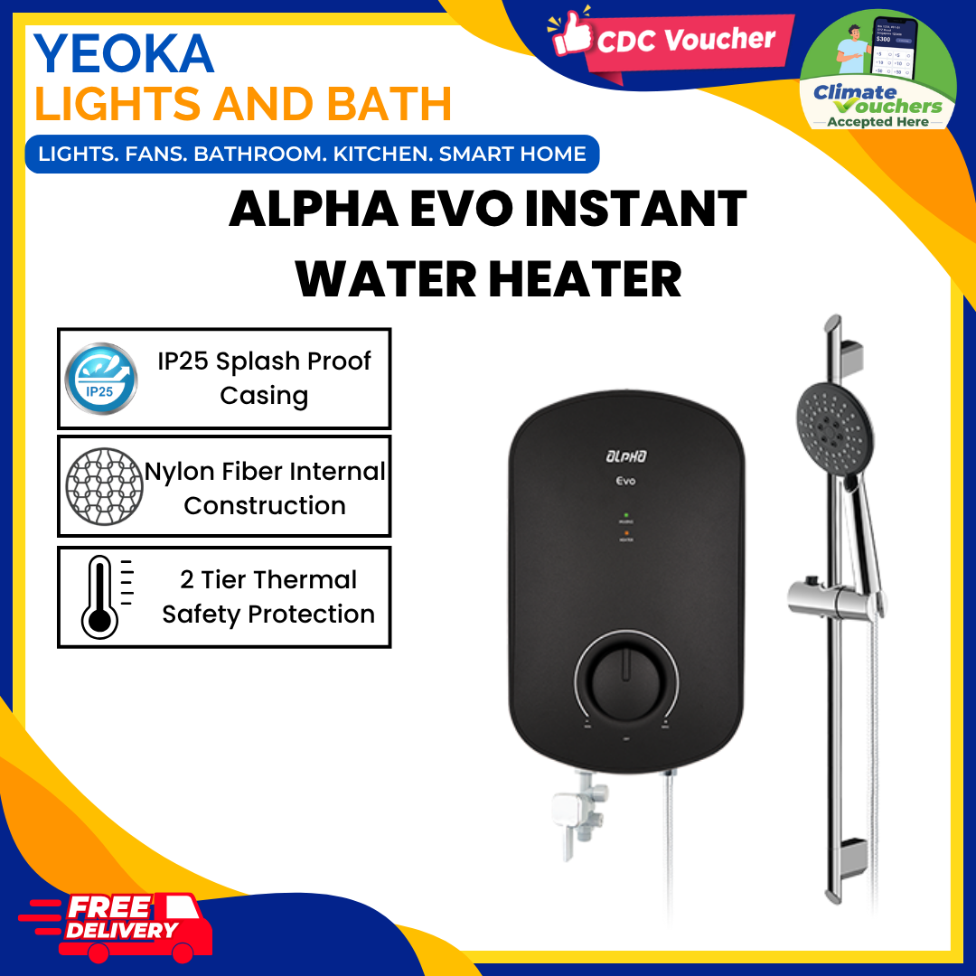 ALPHA Evo Instant Heater + Rainshower/Handshower Set